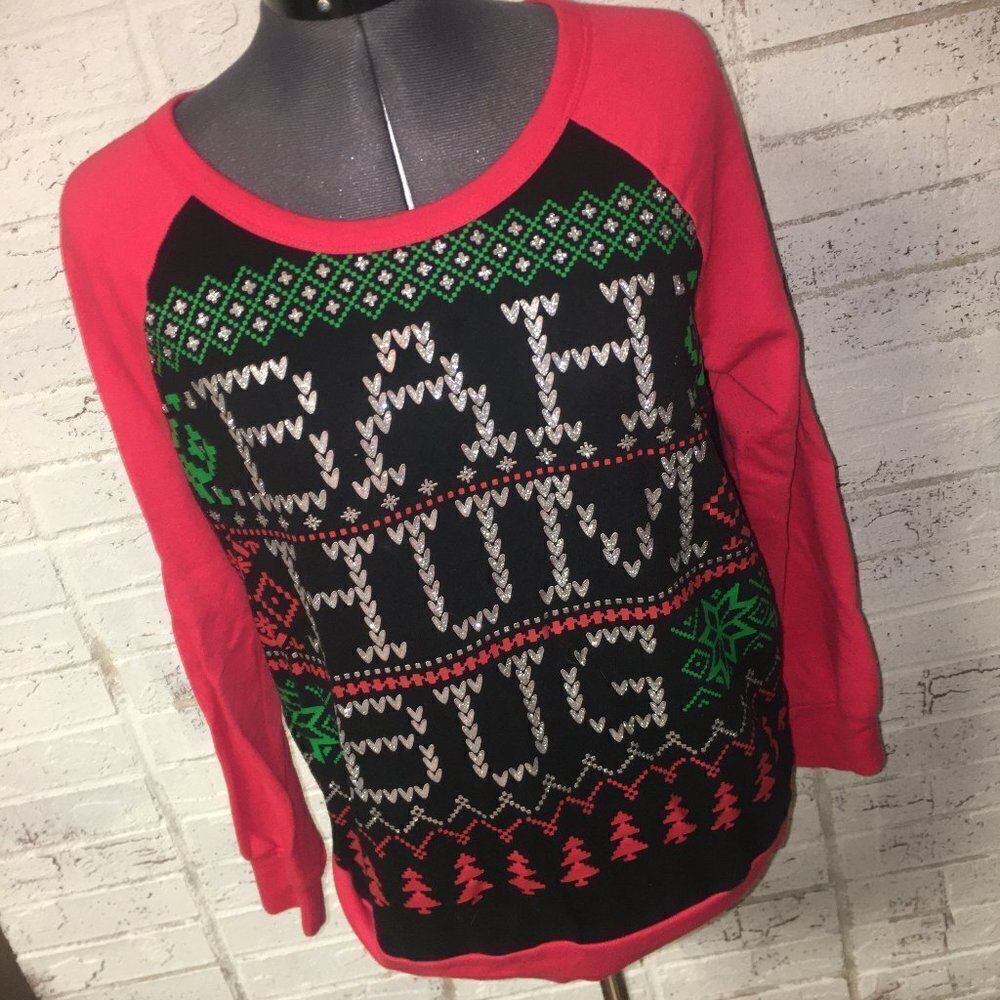 Holiday  Bah Hum Bug Christmas Sweatshirt Large